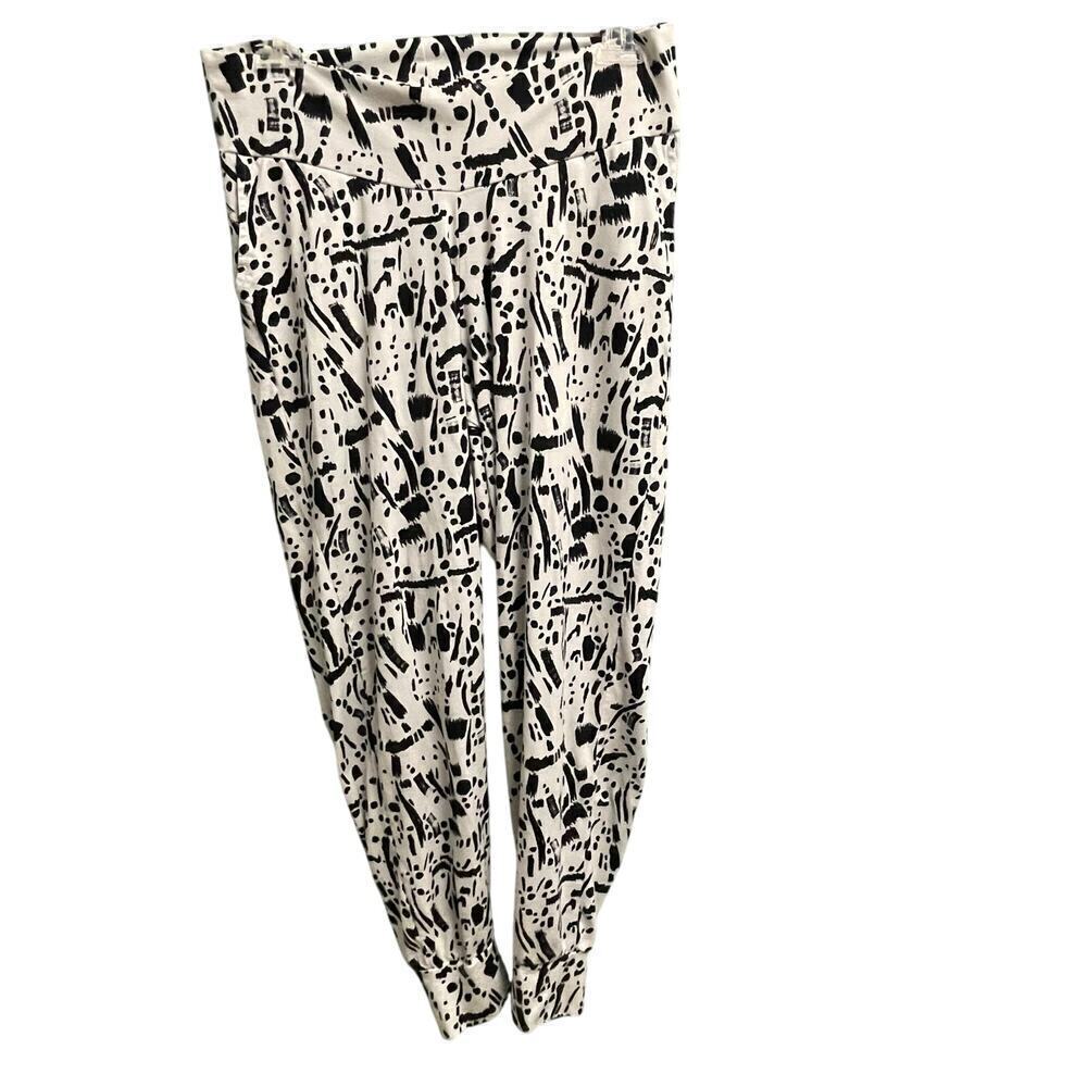 ASOS Black White Pattern Abstract Joggers Pull On Size 4